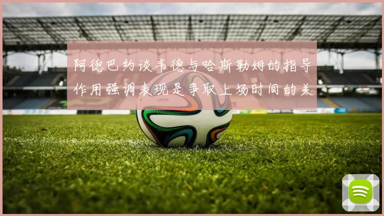 阿德巴约谈韦德与哈斯勒姆的指导作用强调表现是争取上场时间的关键